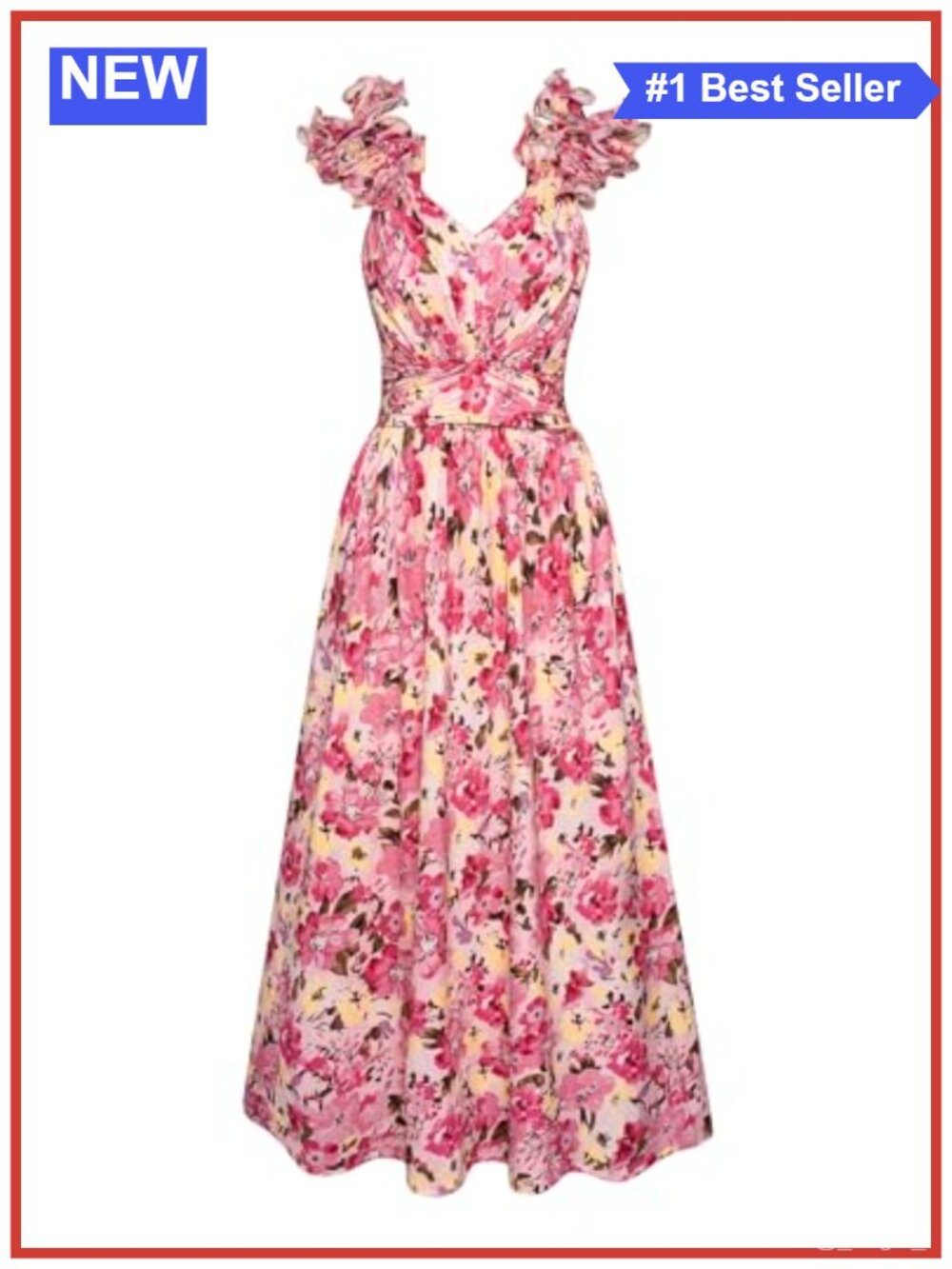 Women's Floral Print Maxi Dress Sleeveless Sweetheart Neckline Smocked Back